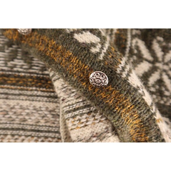 Vintage Womens Italian Wool & Acrylic Cardigan Sweater With Metal Buttons Size M - Picture 6 of 14